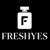 FRESHYES 黑底白色香水瓶图标 LOGO